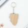 Key keychain wooden "Tiger", 4.3 x 6 cm