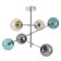 Sierra chandelier, 6x60W E14, chromium color