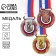 Medal thematic 192 "Dancing", bronze, d = 5 cm