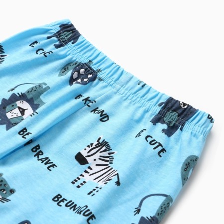 Pajamas for boys, blue color, height 110 cm-9