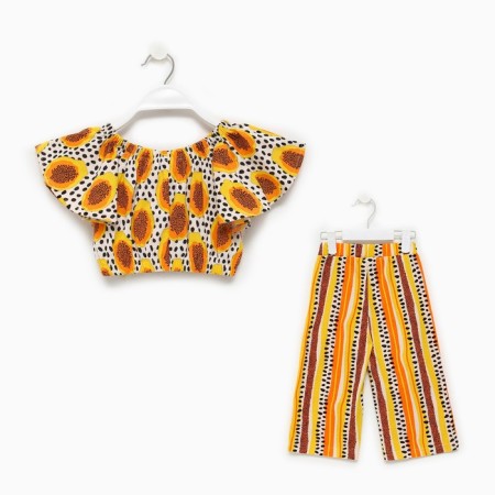 Kit for girls, white/orange color, height 116 cm-8
