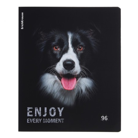 A notebook of 96 sheets in the Erichkrause "Dog", matte lamination, an offset block 100%, mix-8