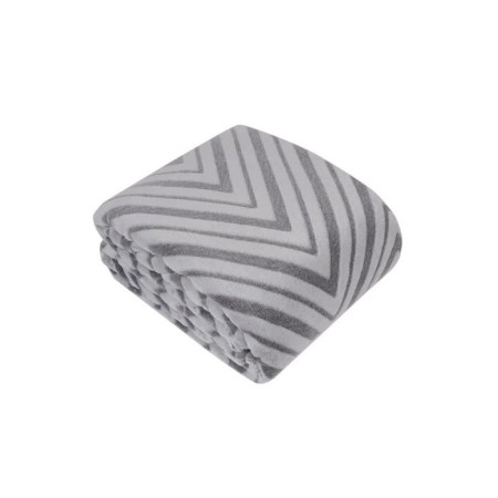 Blanket - chevron cover, size 150x200 cm, gray color-1