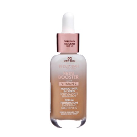 The foundation base of Deborah Milano Skin Booster Serum, tone 2 light beige, 30 ml