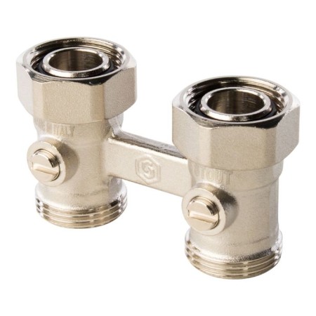 Lower connection of the radiator Stout SVH-0002-0000, 3/4 ", two-pipe system, straight