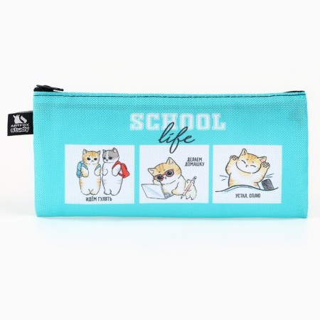 Penal School Textile “September 1: Cat at School”, 20 x 8 cm-2