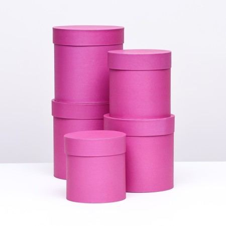 A set of hats 5 in 1 Fuchsia, 20 × 20 × 20–13.5 × 13.5 × 13.5 cm