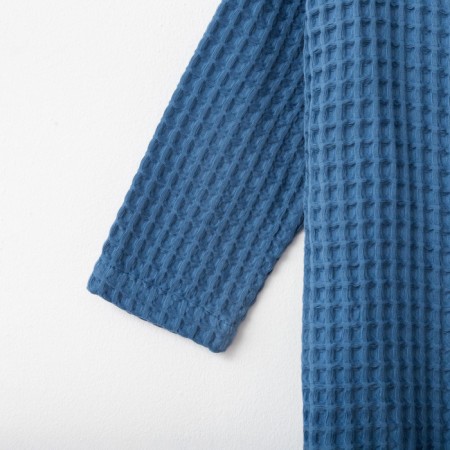 Wafel children's robe I "BOHO" R.34 (122-128 cm) col. Blue, 100%HL, 290 g/m2-5