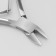 Manicure nippers for cuticle, double spring, 9.5 cm, blade length - 10 mm, on the blist, silver color