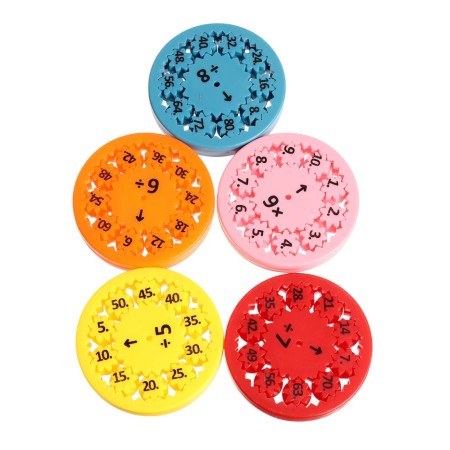 Developing set "Mathematical spinners. Divide and multiply! ”, 5 spinners, 5+-1
