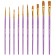 System of brushes synthetics 10 pieces, Brauberg, round; oval; flat; Liners