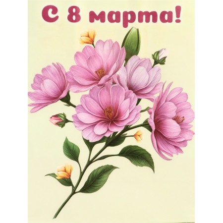 Package gift craft "Happy Women's Day!" 12 x 6 x 16 cm-2