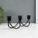 Summary Metal for 3 candles "swing" black 8.5x26.5x5.5 cm