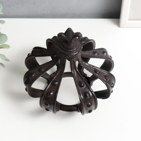 Cast iron candle for 1 candle "Crown" 16x13x13 cm-2