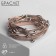 Bracelet Skin "on the magnet" beads, white-beige color in silver, 38 cm