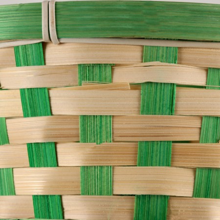 Wicker basket, d21xh24 cm, green, bamboo-3