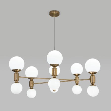 Ceiling Lamp EUROSVET Bubble 30182, E27, G9, 12x20W, 1000x1000 mm, brass color