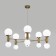 Ceiling Lamp EUROSVET Bubble 30182, E27, G9, 12x20W, 1000x1000 mm, brass color