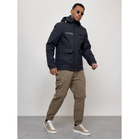 Sports male jacket, size 48, dark blue color-9