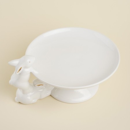 Serving ceramic SL Home "Forest Rabbit", 30.5 × 25 × 15.5 cm, white color-1