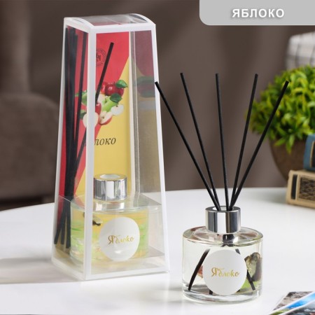 Diffuser 120ml, "interior", apple, 7 sticks with filler