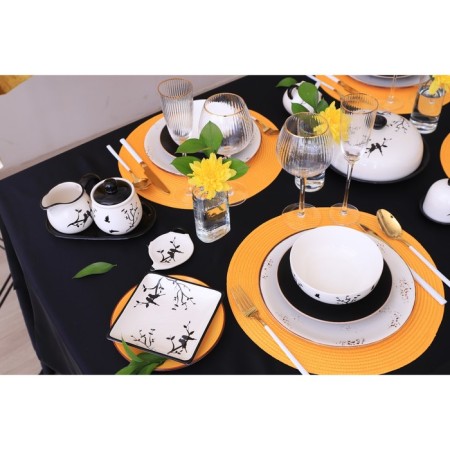 Set Serving shares "Spring Evening", 2 subjects: milkman 270 ml, sugar tower 310 ml-6