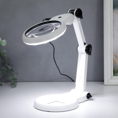 Lupa lamp for LEDX18 creativity from 3AAA, USB white 24.5x22 cm-1
