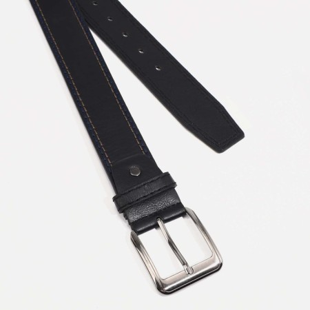 Male belt, width 4.5 cm, screw, buckle metal, black color-1
