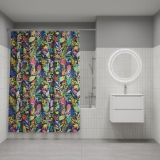 Curtain for the bathroom IDDIS BF03P18I11, 200x180 cm, polyester, color colorful color