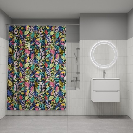 Curtain for the bathroom IDDIS BF03P18I11, 200x180 cm, polyester, color colorful color