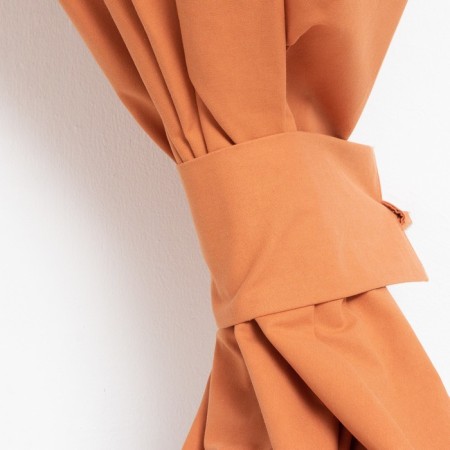 A set of curtains for the kitchen with sequences of Ethel "Kitchen", orange color, 150x180 cm - 2 pcs-1