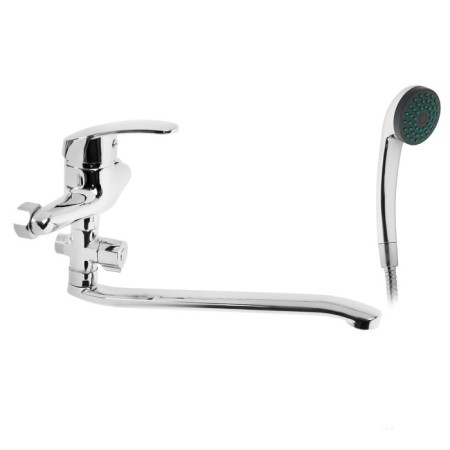 Mixer for the Bath "Soyuzkran" 566-169, single-leaf, shower set, pour 300mm, zinc, chrome