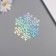 Stick paper, plastic "Snowflake-ldinka" silver overflow set 8 pcs 9.5x8.5 cm