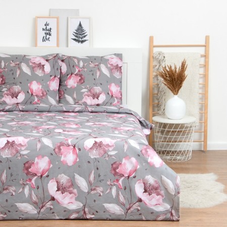 Lovelife Pink Flowers: Crystick 180x217cm+pillowcase 70x70cm-2pcs, Poplin125 g/m²-2