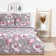 Lovelife Pink Flowers: Crystick 180x217cm+pillowcase 70x70cm-2pcs, Poplin125 g/m²