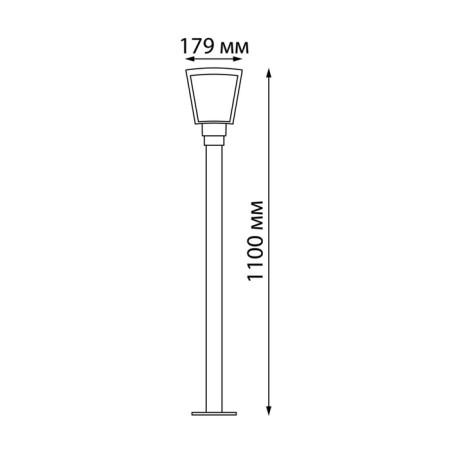 Landscape Lamp Novotech. Park, 18W, E27, 1100x179x179 mm, dark gray color-1