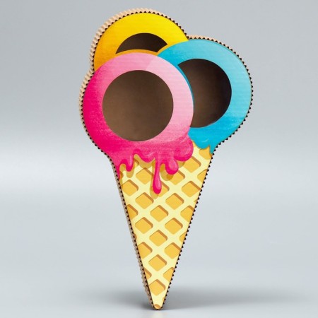 Gift box, confectionery packaging, "ice cream", 14 x 24 x 5 cm-1