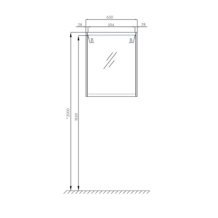 Aquaton Cabinet Norton, 65 cm, white color-4