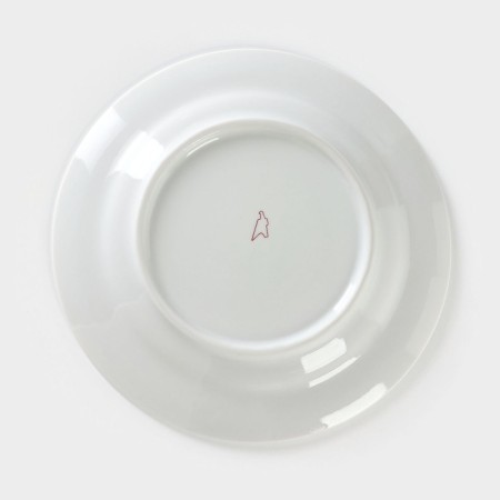 Porcelain plate "Pink flower", D = 17.5 cm-3