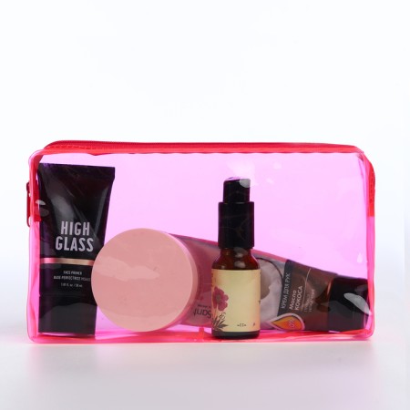 Lightning cosmetic bag, raspberry color-1