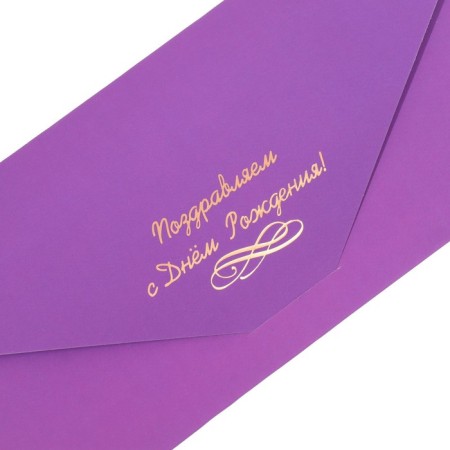 A set of envelopes for money "congratulatory - 2" 6 pieces, software touch, embossing, 9x19 cm-10