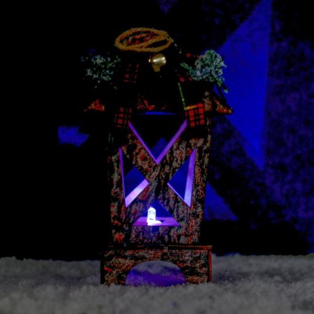 New Year's decor with backlight "Tale" 8.5x8.5x16 cm-1