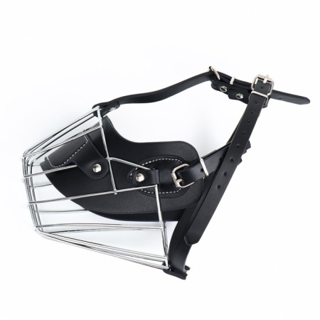 Mercorizer Metal No. 4 with a tripartite strap, pressed skin, black-3