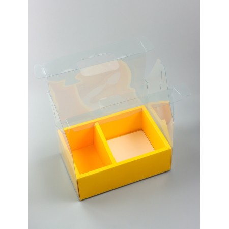 PVC box for colors and desserts 26 x 18 x 30 cm, yellow-1
