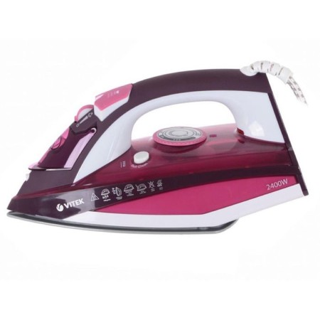 Iron VITEK VT-1215 PK, 2400 W, ceramic sole, 20 g/min, 320 ml, pink 1766