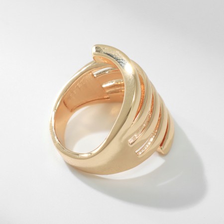 Ring Metal "Trend" five lines, color gold, size 16-2