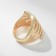 Ring Metal "Trend" five lines, color gold, size 16