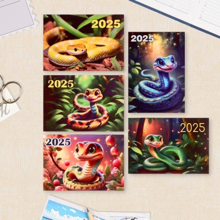 Pocket calendar "Symbol of the year - 4" Mix 2025, 7 x 10 cm