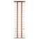 Blinds wooden, size 50x160 cm, color is zebrano red