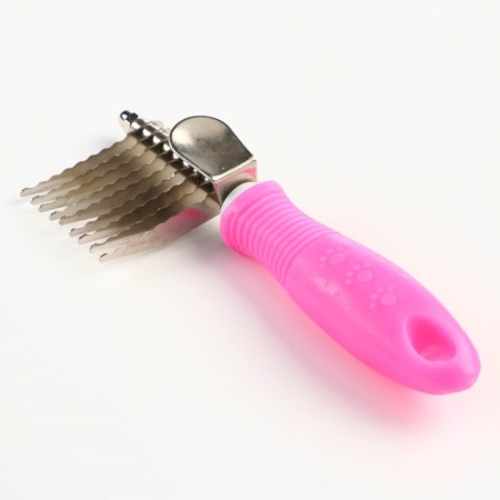 Side Colluster "Comfort" 9 blades, non -slip rubber pen, pink-1